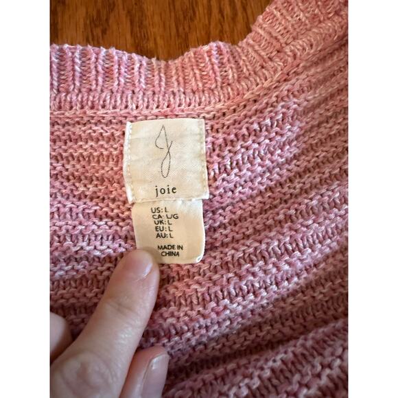 Joie Women’s Long Sleeve Pink Knit Pullover Sweater Size Large - Picture 3 of 7